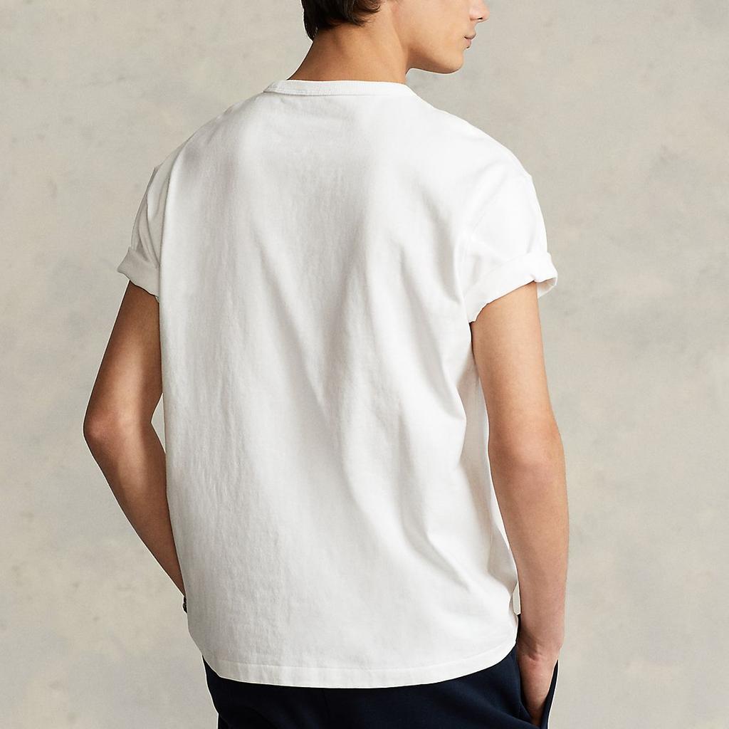 Polo Ralph Lauren Logo Embroidered Crew Neck Short Sleeve T-Shirt Men Tops White MNPOTSH1N820395-100