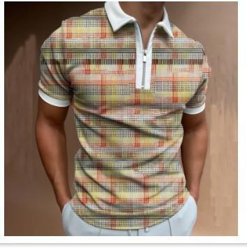 Polo essential! Short-sleeve polo shirt with zipper detail, great for casual outfits.