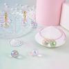 Cheriswelry 36Pcs Disco Ball Acrylic Pendants Transparent Faceted Ball Charm Ornament 21mm 6 Colors for Earring Bracelet Hair Accessory Jewelry