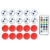 10pcs Pool Lights Colorful IP68 Water Proof Battery Operated Submersible LED Lights with Remote for Ponds Fountains