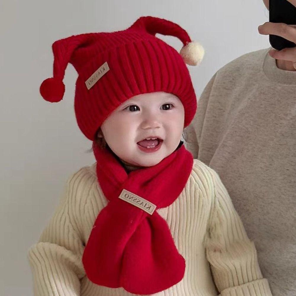 Openwork Flower Warm Wool Beanie Plush Ball Kids Winter Cap Fashion Pompom Hat  Ear Protection