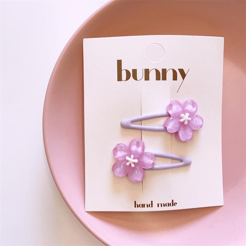 

Детская милая смола цветок желе цвет BB заколка детская цветная базовая модель для родителей и детей боковая заколка заколка для челки