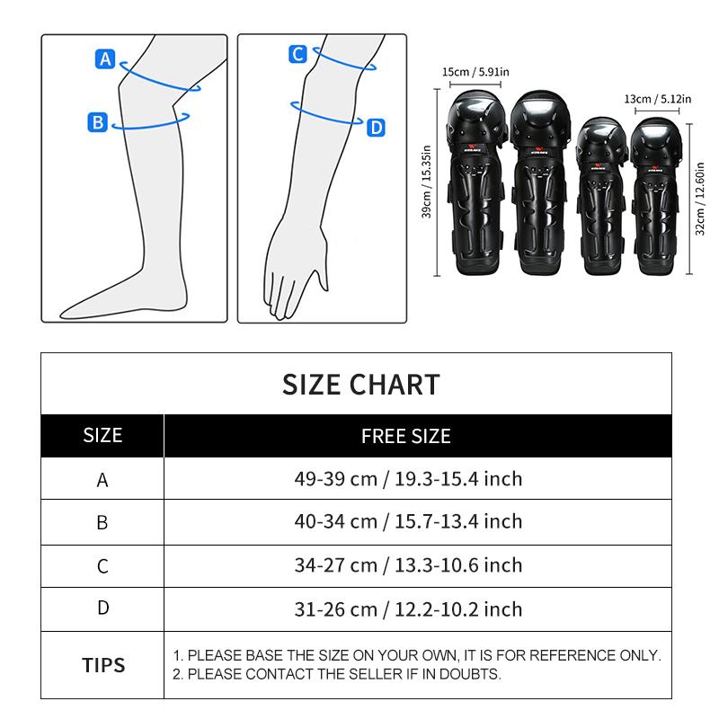 

WOSAWE Motorcycle Knee Elbow Protection Motocross Shin Guards Dirt Bike Off-road Cycling Knee