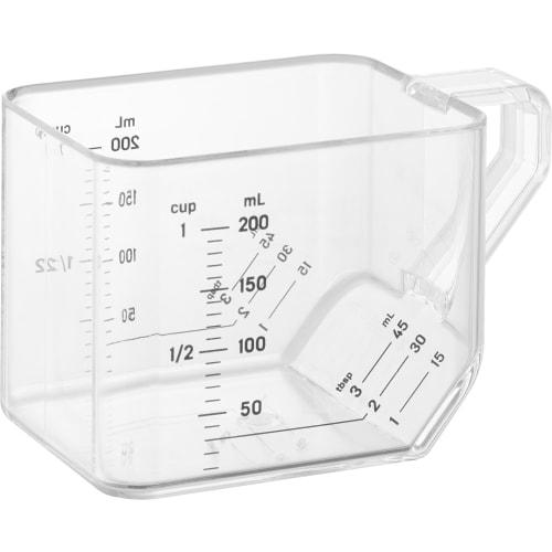 Yamazaki Tower Measuring Cup, 200ml, Tablespoon Measure, White, W10.5 X D6.3 X H6.5cm, Dishwasher and Microwave Safe, Heat Resistant, Tritan, Product