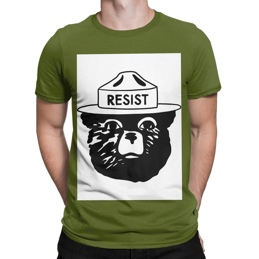 Resist Graphic 100 Cotton Tshirt Smokey Bbear Tees Tops For Unisex