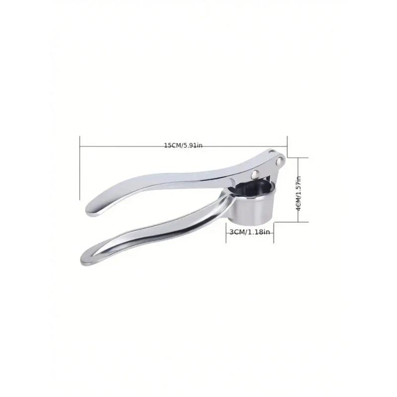 Stainless Steel Garlic Press  - Easy Clean Garlic Mincer Masher with Non-Slip Grip, Kitchen Gadget for Cooking Essentials
