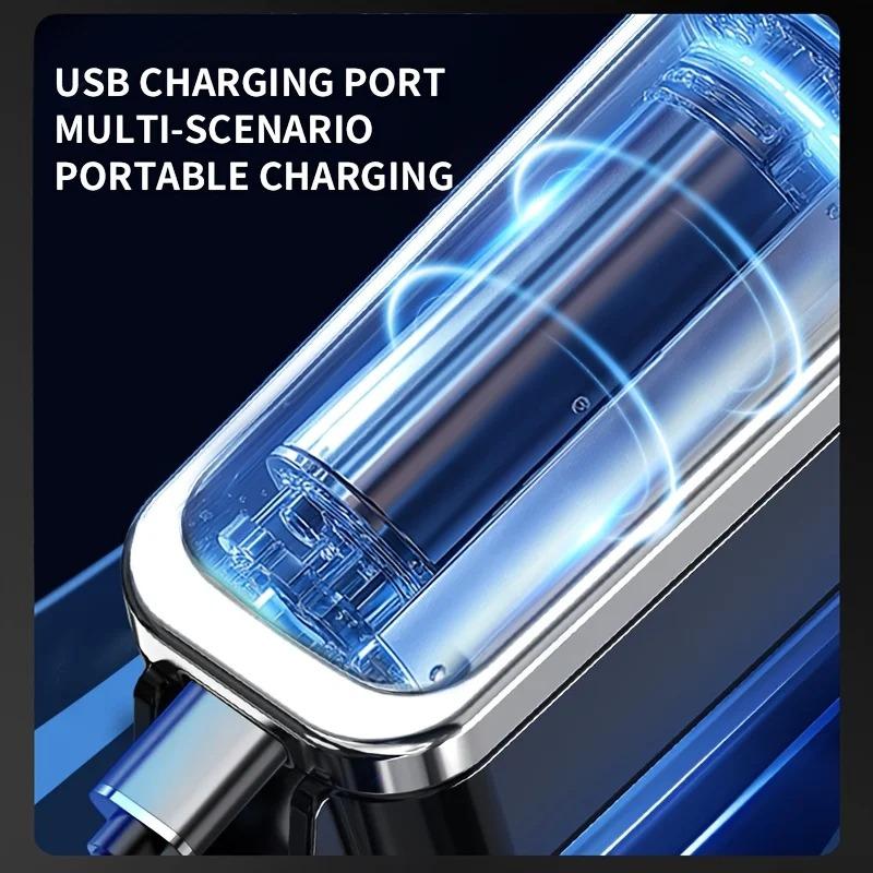 Portable electric hair clipper with USB charging for hair and beard trimming, suitable for families to give as a Father's Day or holiday gift to men