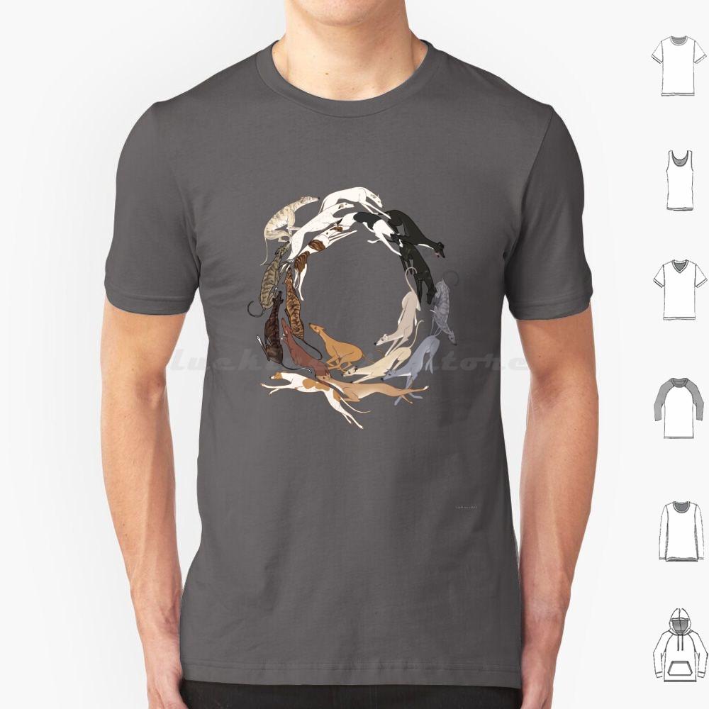 The Greyt Hound Romp T Shirt 6xl Cotton Cool Tee Greyhound Hound Sighthound Galgo Lurcher Whippet Italian Greyhound Dog Brindle