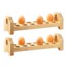1/2/3Pcs Egg Storage Rack Counter Egg Dispenser Large Capacity Stackable Wooden Storage Organizer for Home Kitchen