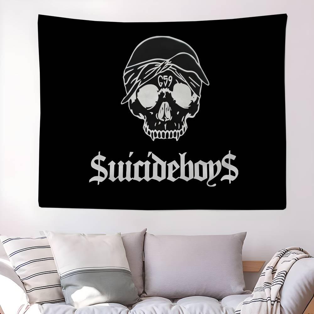 

S-suicideboys G59 Ігровий DIY Настінний Гобелен Хіпі Квіткові Настінні Килими Декор Гуртожитку Настінне Мистецтво Декор 75x140 cm