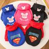 Pet Dog Cat Two-Legged Hooded Superhero Costume Outfit Small Medium Large Breeds Winter