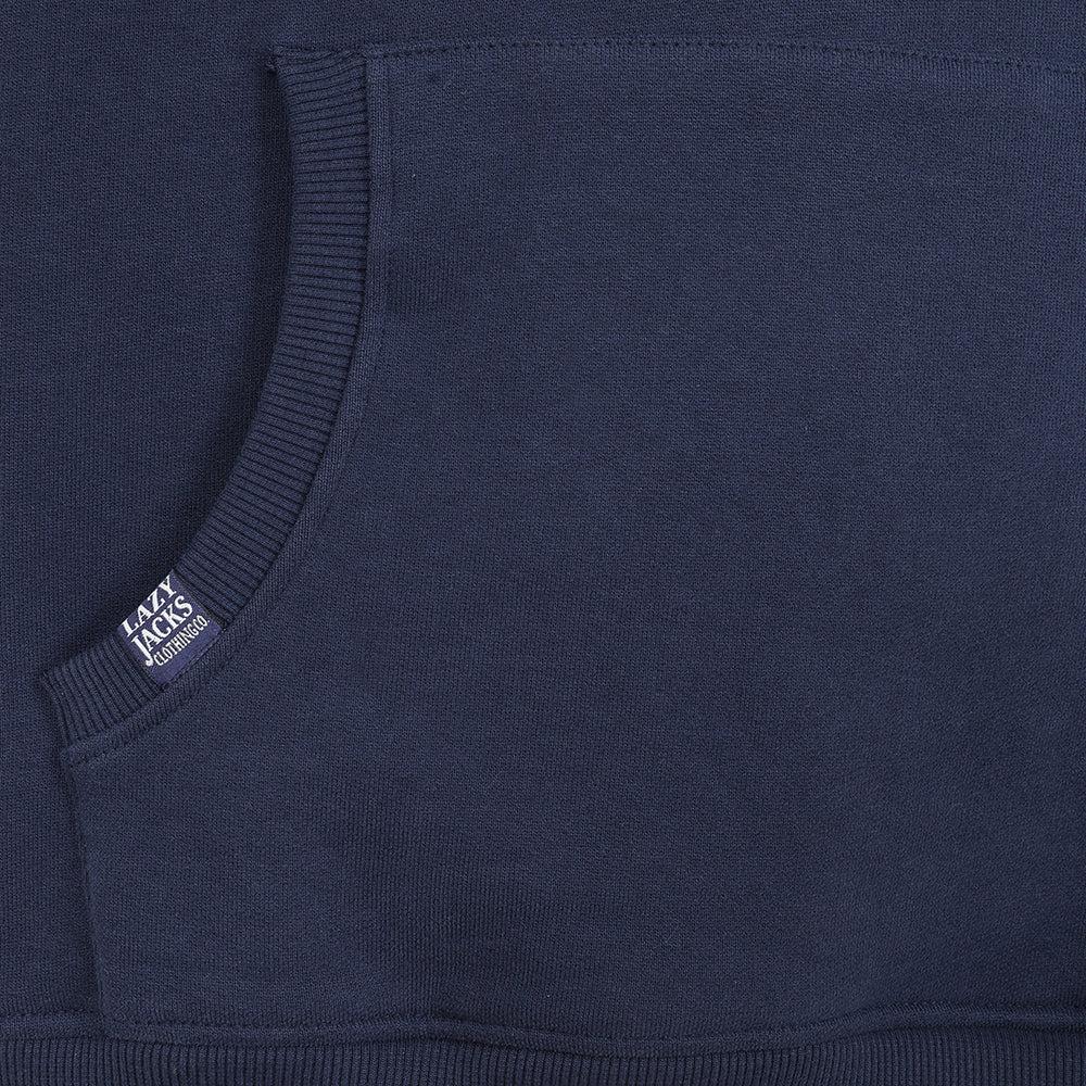 Lazy Jacks Mens Button Neck Hoodie