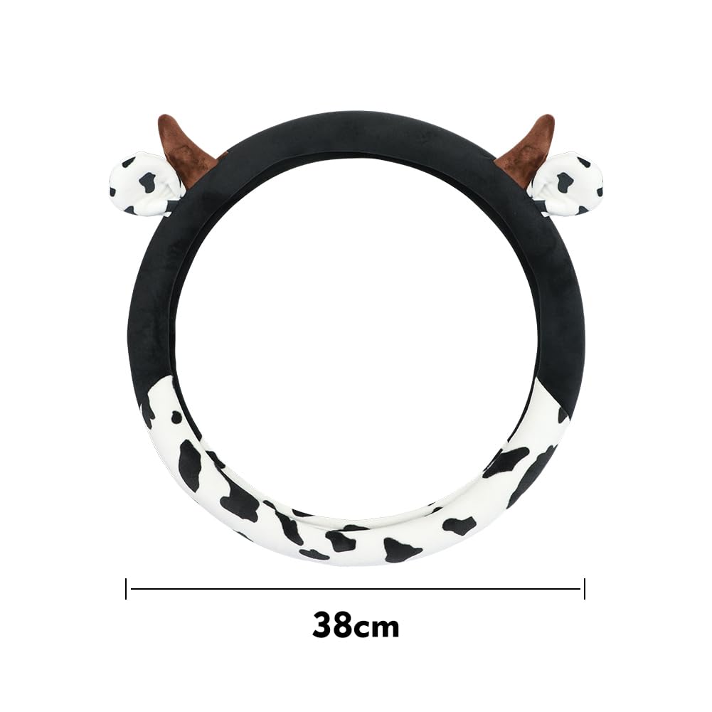 Winter Car Steering Wheel Universal Design for Cute Steering Wheel Cover for Kei Comfortable Comfortable to the Cold Car Easy 38cm Cover, Women, Cars,