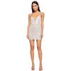 Summer Women's Holiday Style Deep V See-through Sequin Dress French Fringe Halter Dress