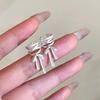 Ballet-Inspired Bow Ribbon Ear Cuff: Elegant No-Piercing Earring for Women, 2024