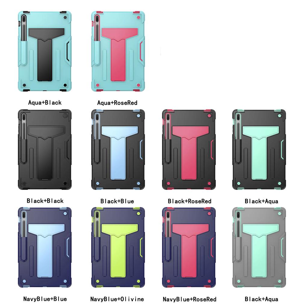 For Samsung Galaxy Tab Case S10 S9 S8 S7 Plus FE S6 Lite A7 A8 Cover Stand Bracket Kickstand Hard Shockproof Tablet Cases