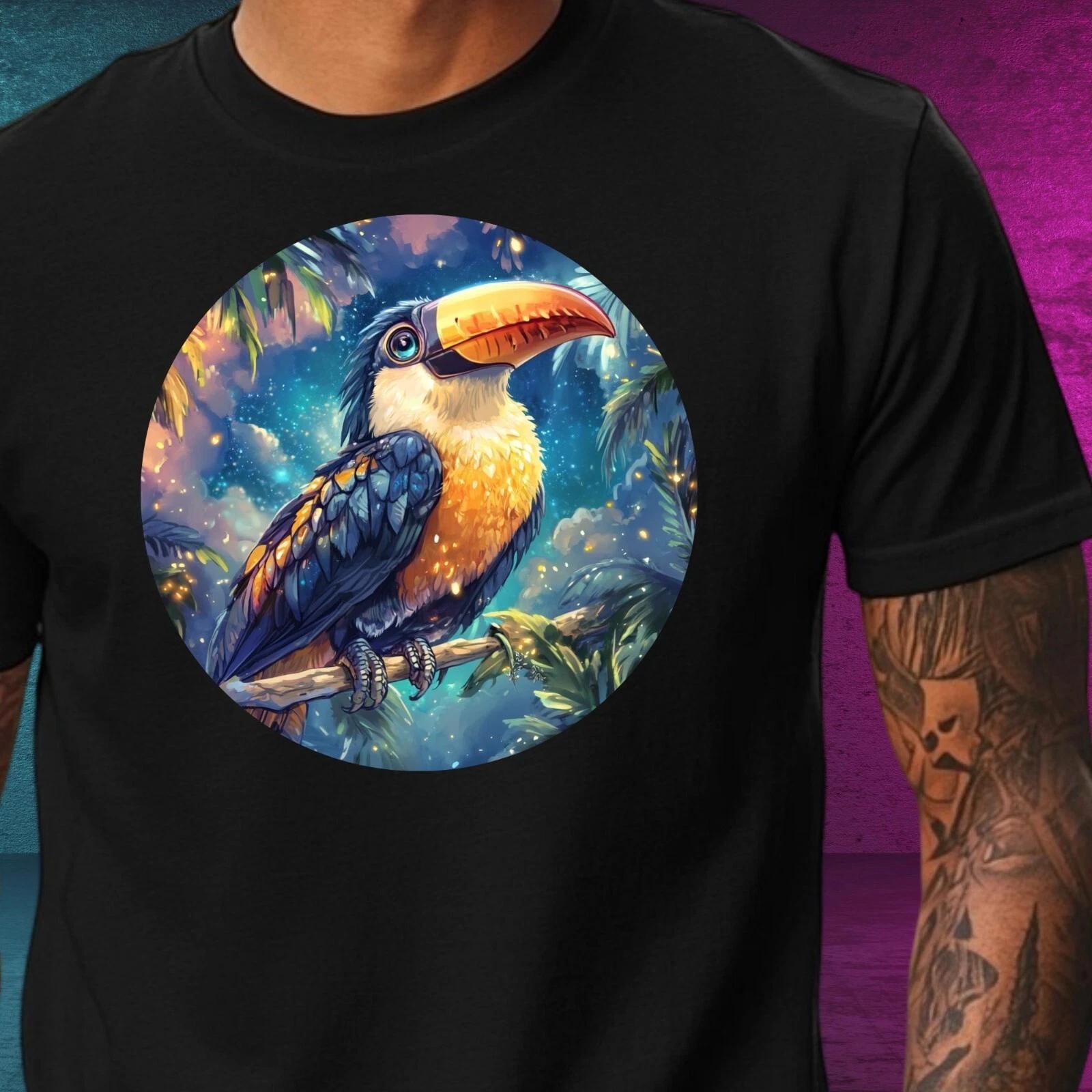 T-Shirt Herren Tukan Vogel Anime Motiv Baumwolle Größe XS bis 5XL XXXL