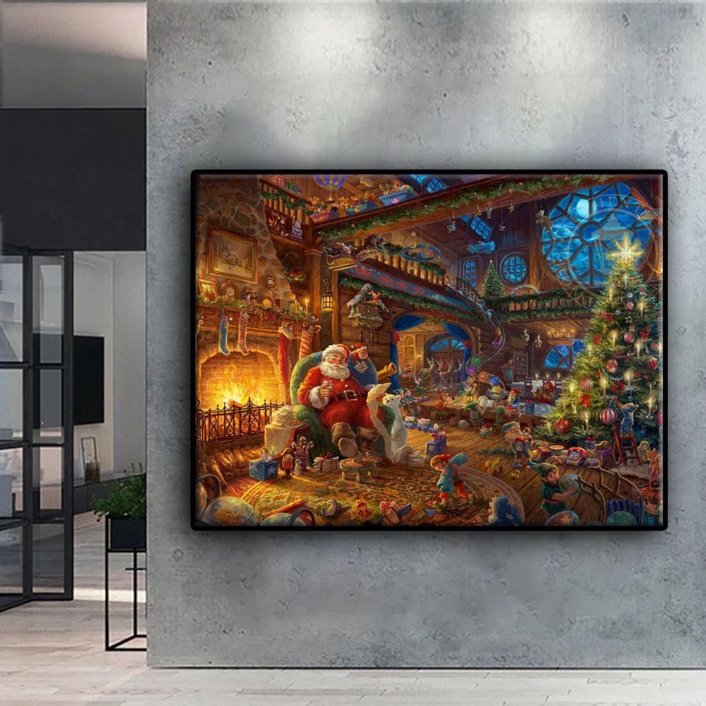 Beliebte 5D Diy Kreuzstich Weihnachtsbaum Santa Schneemann Malerei Vollbohrer Kreuzstich Bastelset Wandaufkleber Home Decor