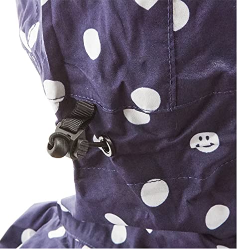 KiU Heavy Rain Poncho for Cycling, Water-Repellent and Waterproof, with Storage Bag, Men's and Women's, Splash Black, K64-135