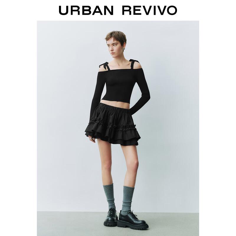 

UR Women s Strappy Off-Shoulder Cropped Knit Top L