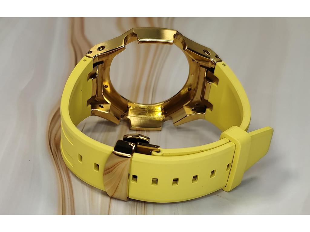 Offshore Gold Royal Oak GA2100/2110/B2100 Fluoro Rubber Strap DIY Watch Modification Kit