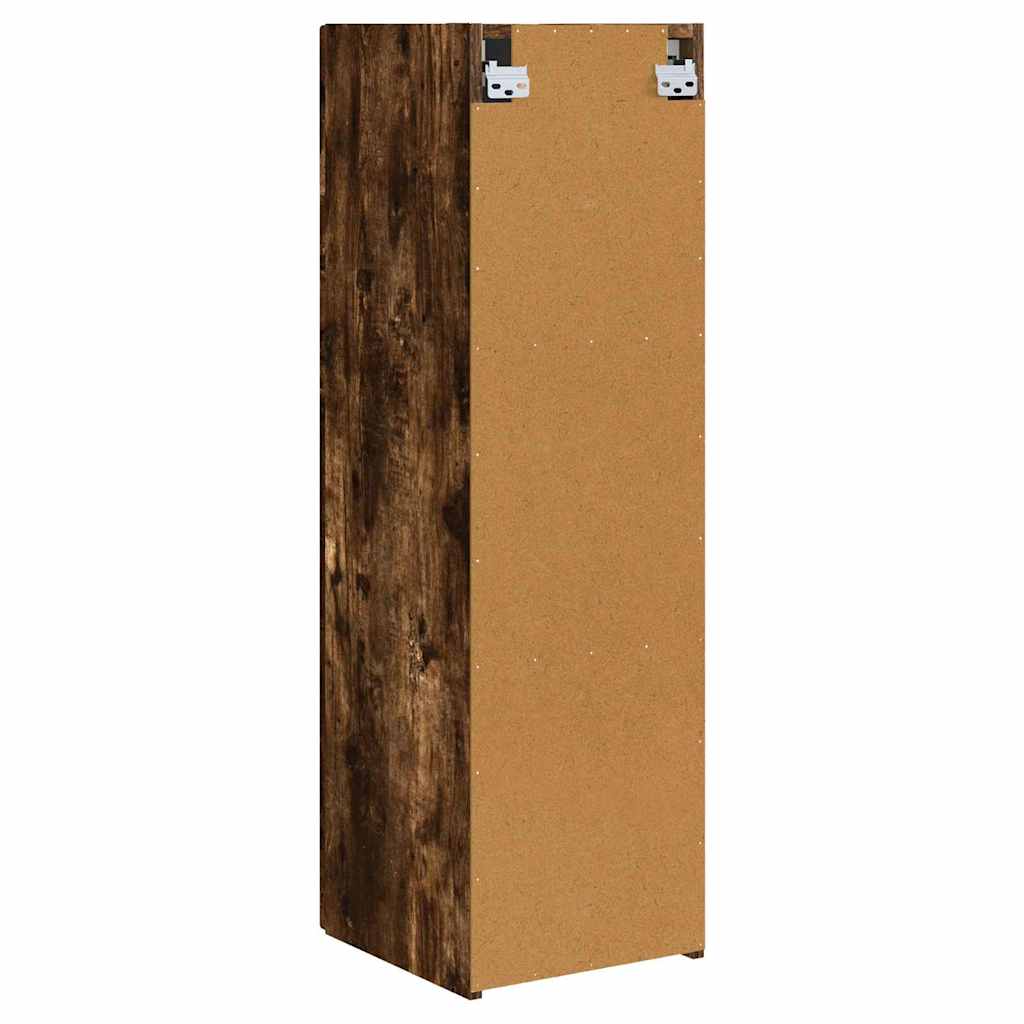TV Wall Cabinet Smoked Oak 30 X 31 X 100 Cm Engineered Wood