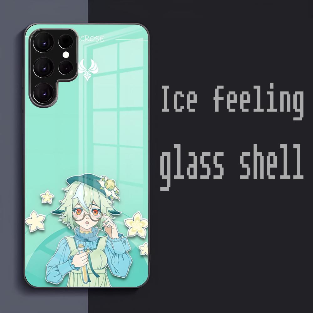 Sucrose Phone Case For Samsung S25 S24 S23 S22 S21 S20 Plus Ultra Note20 Glass Phone Case Popular Premium
