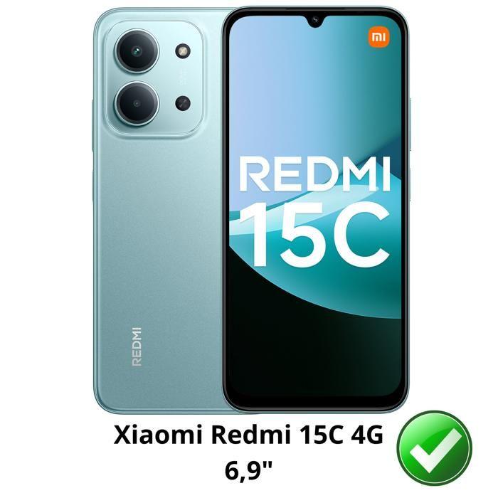 Coque et protection écran - PHONILLICO - Xiaomi Redmi 15C 4G - Souple - Transparent - 2 Verres Trempé