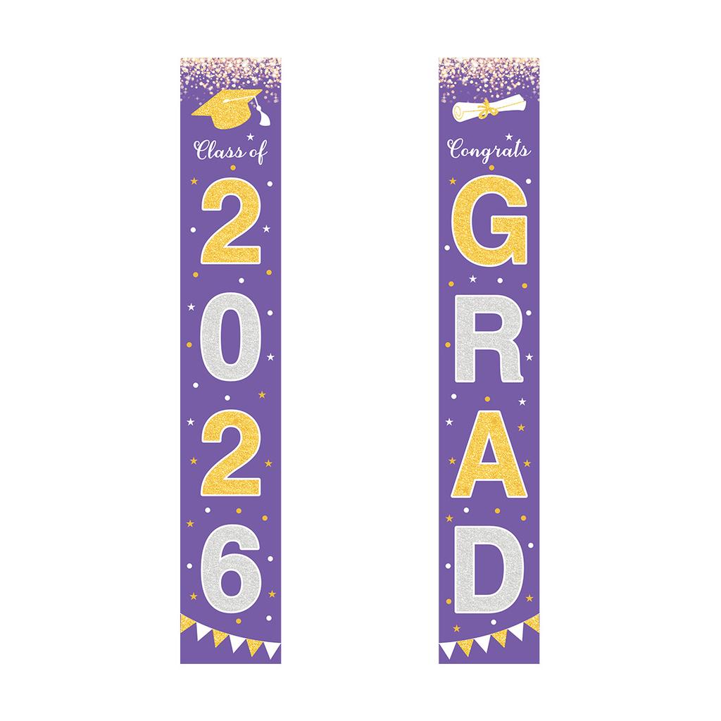 Graduation Season Theme Party Decoration Door Curtain Pendant Graduation Ceremony Arrangement Polyester Cloth Couplet