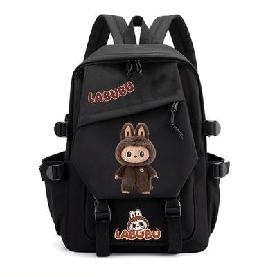 School Bag New Labubu Printed School Bag Primary School Students Junior High School Students Fashion Breathable Casual Backpack CLE