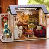DIY Christmas Miniature Dollhouse Kit Xmas Mini 3D Wooden House Room Craft For Children's Day Birthday Gift Christmas Decoration