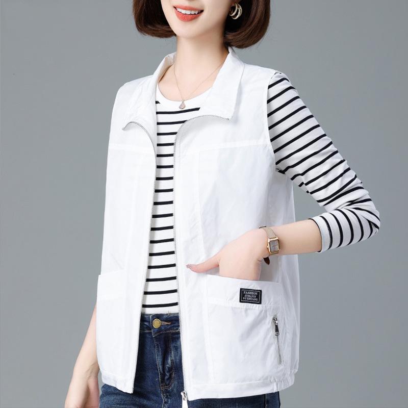 

Жіночий вишуканий жилет-пальто без рукавів Весна-Осінь 2025 - Висока мода XL білий