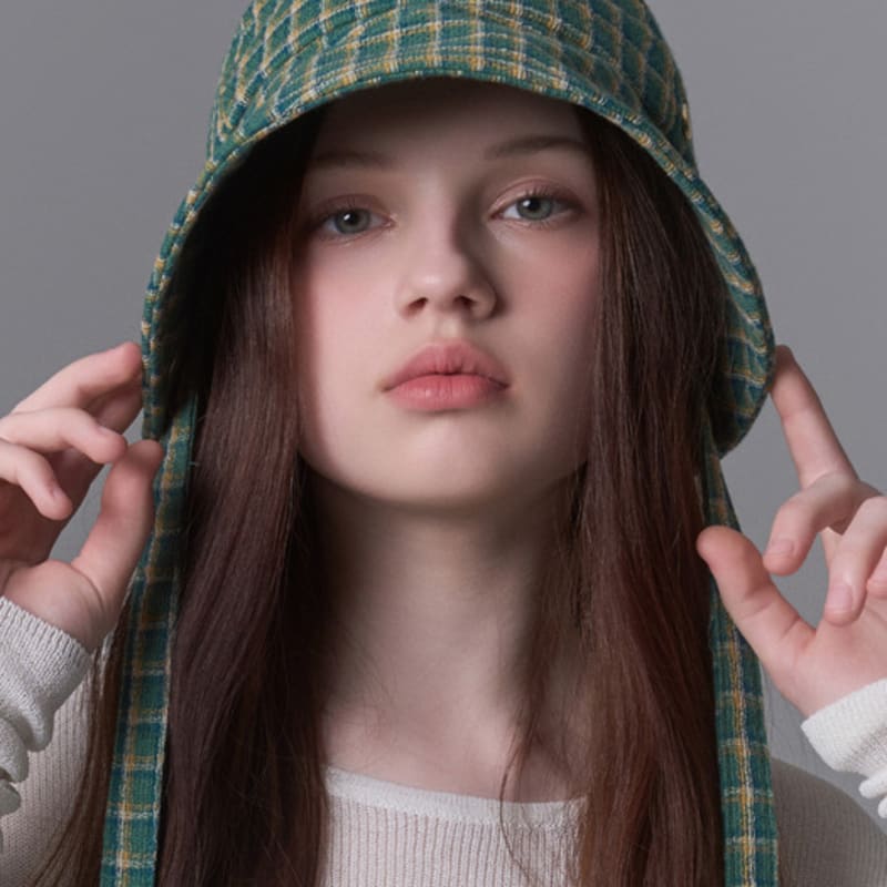 WHITE SANDS Purple Label Modern Retro Check Wire Bonnet Hat Selvia (3 colors)