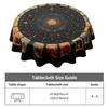 Tovaglia rotonda VIKAMA con stampa Tarot, con disegni del Tarot della divinazione, perfetta per l'arredamento della casa in stile bohémien