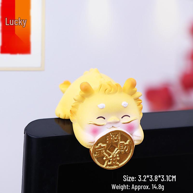 Little Dragon Ornament for Desktop, Car Rearview Mirror, and Center Console Decoration