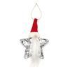 Soft Plush Decorative Figures Christmas Gnome Star Ornaments, Sparkly Faceless Dwarf Hanging Decoration with Knitted Sparkling Sequin Decor