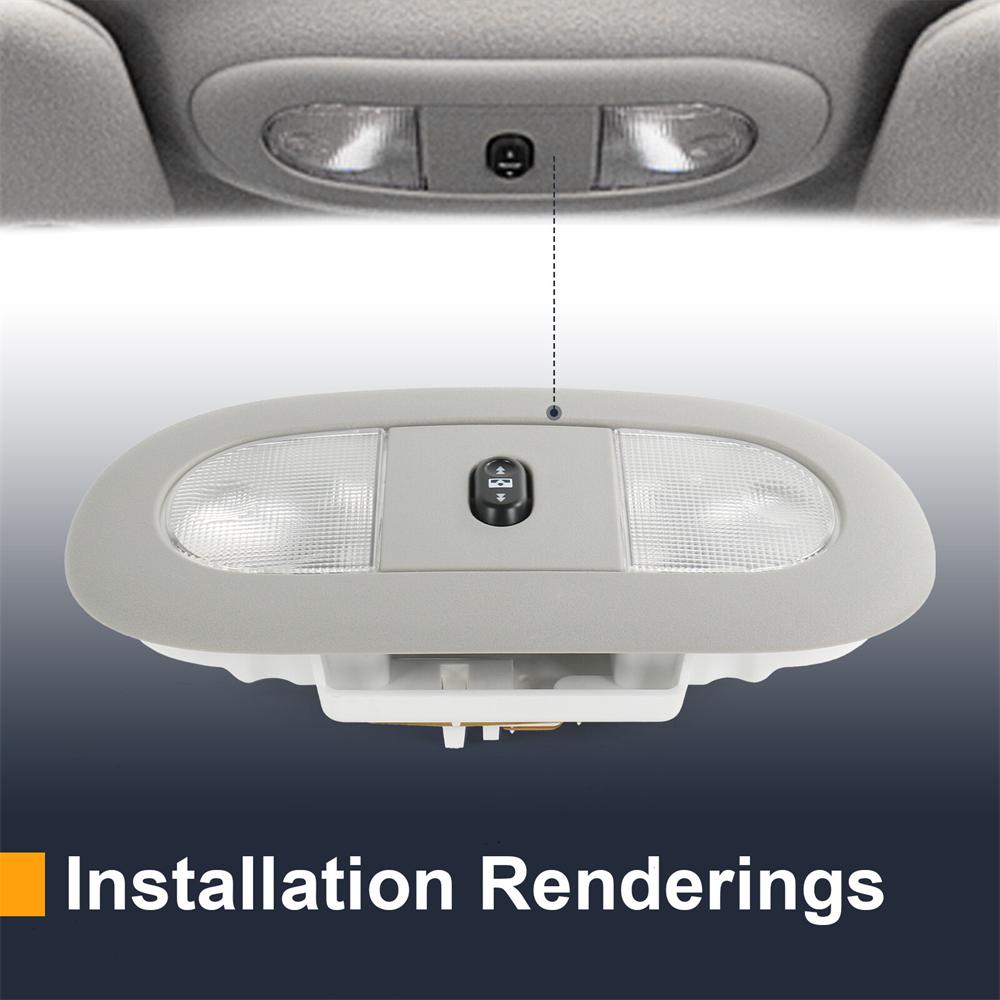 For 2008-2010 Ford F250-550 Super Duty Overhead Console LED Light Sunroof Switch