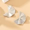 1 Pair of Fashionable European and American Style Fan-Shaped Stud Earrings with a Unique Design