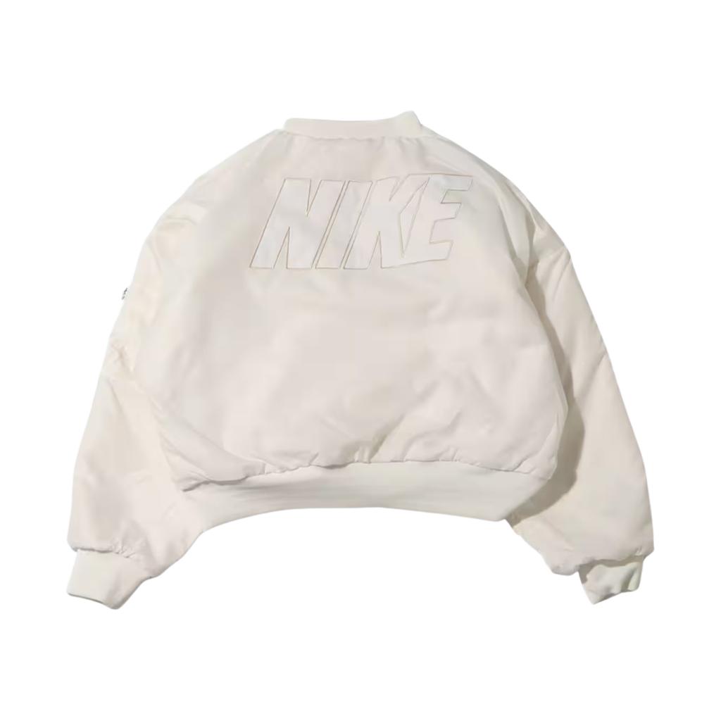 Nike Kurze Stehkragen Wendbare Lässige Kunstpelzjacke Damen Oberbekleidung Weiß FB8693-133