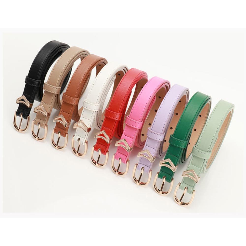 New Women's Thin Belt Versatile Culottes Decorated with Candy Color Premium Belt Women