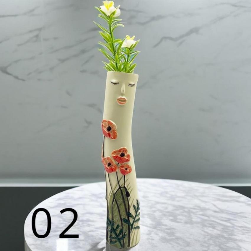 Schöne Elegante Damen Körpervase Trockenblumenstrauß Vasen Frauen Körperkunst Handwerk Ornamente Heim Schreibtisch Dekoration Wohn Garten