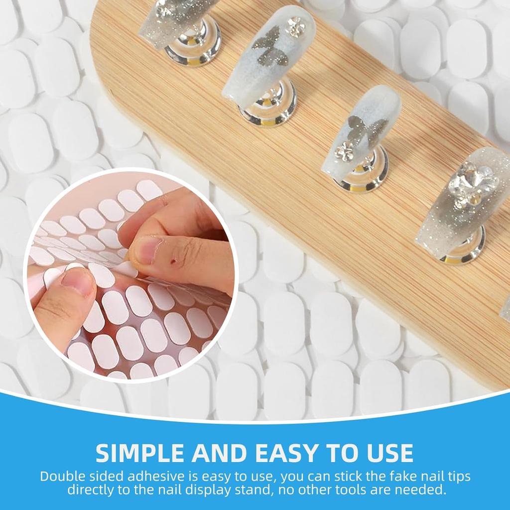 YIKOOLIN Klarer Nagellack-Displayständer Doppelseitiger Nagelklebeband-Aufkleber für Kunstpraxis & Design Klarer Nagel-Displayständer