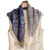 70% Wool 30% Real Silk Scarf For Women Bandana Square Scarves Kerchief Elegant Fashion Summer Beach High Quality Hijab Foulard