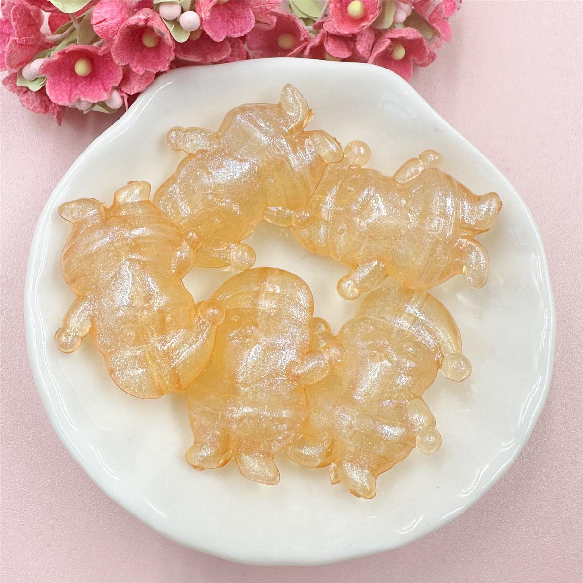 

Hanmade UV красочные аксессуары ювелирные изделия 5 шт. акрил для браслета серьги изготовление рождественских гномов прозрачные бусины 25*30 мм бисерные материалы оранжевый