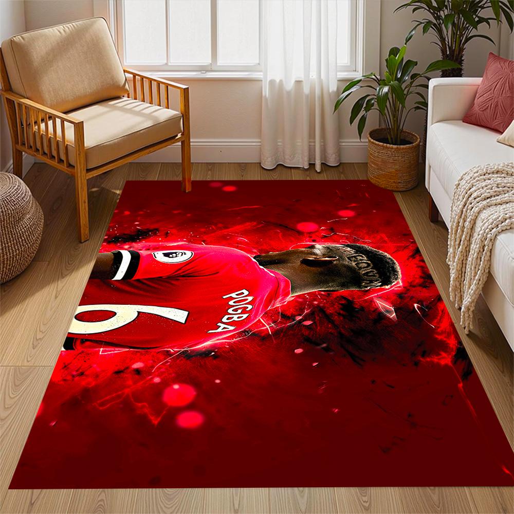 Pogba's Jersey Area Rug Design for Game Room Playrooms Dormitory Entryway Anti-slip Rug Office home decor Gift for Festivals
