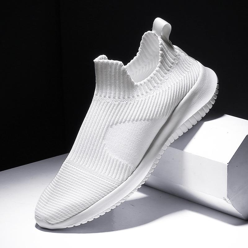 Pantofi bărbați comerț exterior 2025 primăvară și vară pantofi fly-woven cu o pedală pantofi de modă sport și casual pentru bărbați pantofi șosete elastice pentru bărbați