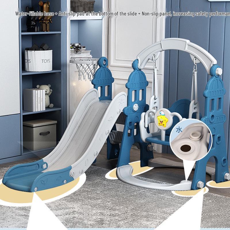4-in-1 Indoor/Outdoor Kids Playset: Slide, Swing & More