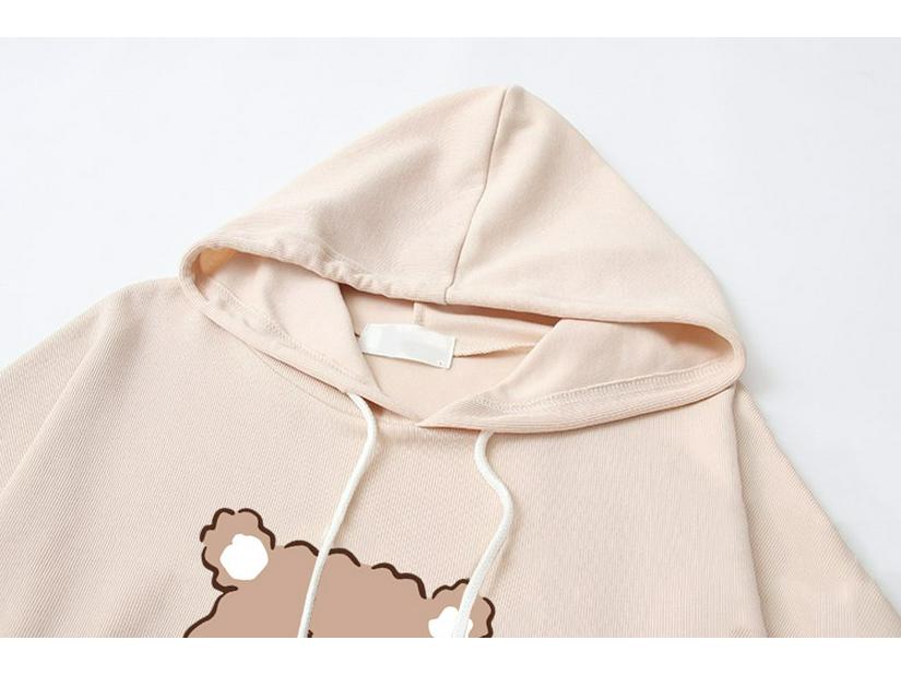 2024 Junior High Girls' Cute Bear T-Shirt & Shorts Set - Japanese Style