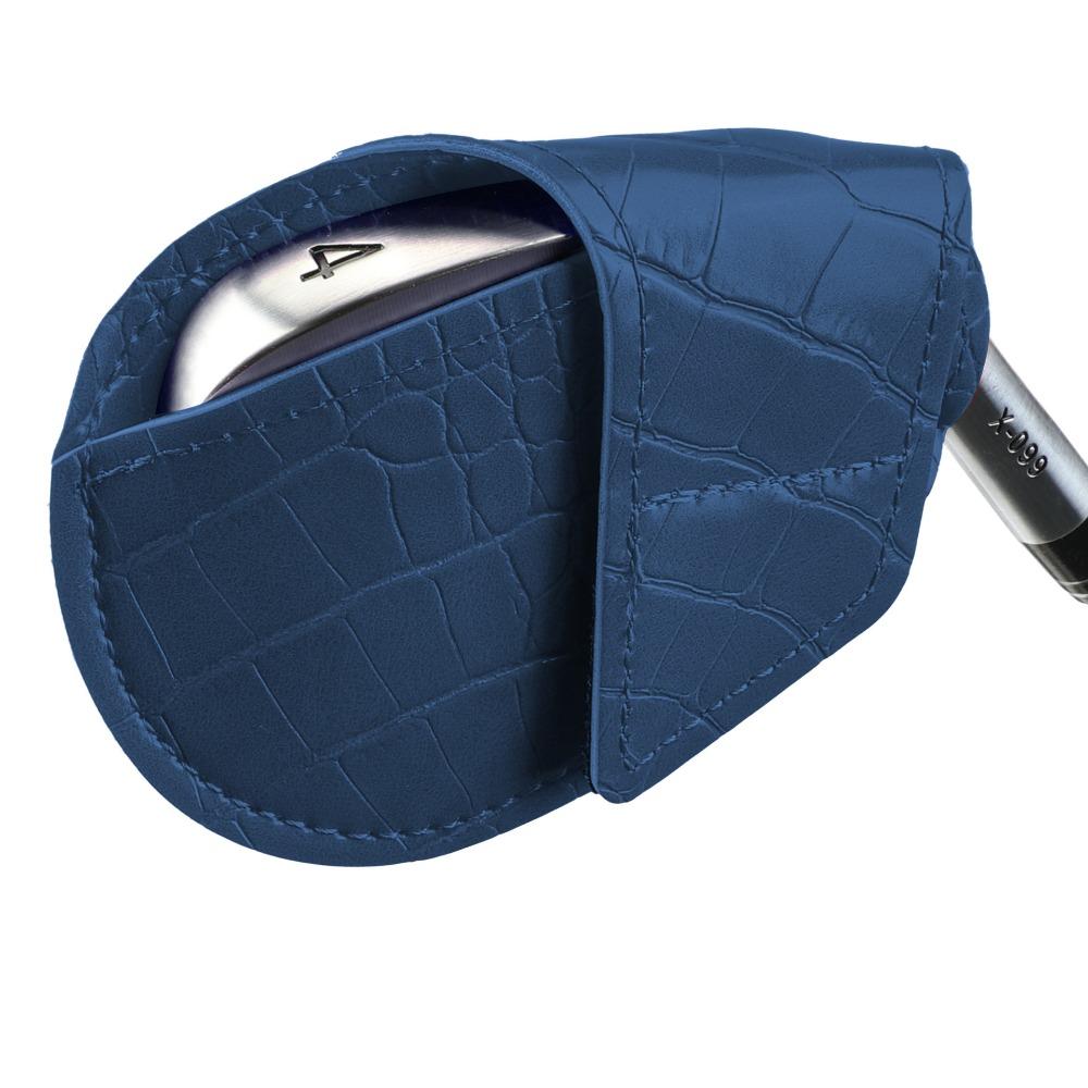 PU Leather Golf Iron Headcover Crocodile Pattern Wear Resistant Golf Wedges Head Cover Waterproof Dustproof Golf Club Head Cover