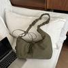 Versatile Drawstring Bag Lightweight Women's Shoulder Bag Fashion Pleated Dumpling Bag  Ladies